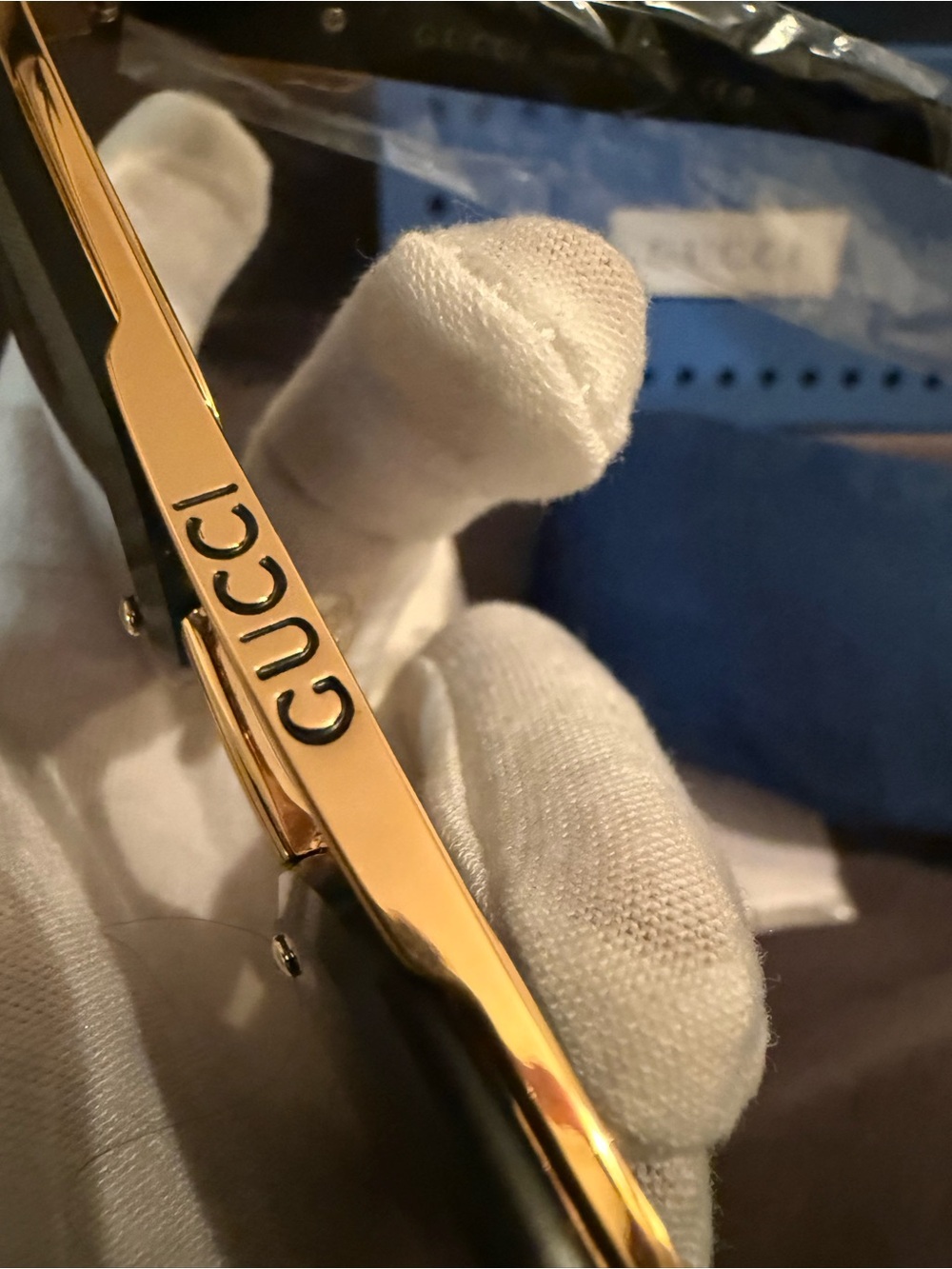 🔥NEW Gucci Black & Gold Men's Sunglasses with Signature Temple Detail🔥 - Picture 11 of 17